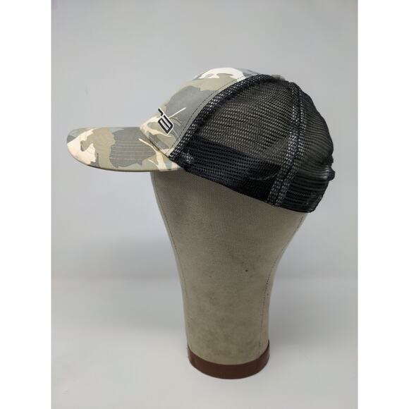 Cobra Slideback Meshback Camo Hat Gray Brown Embroidered Logo Spell Out - Picture 5 of 11